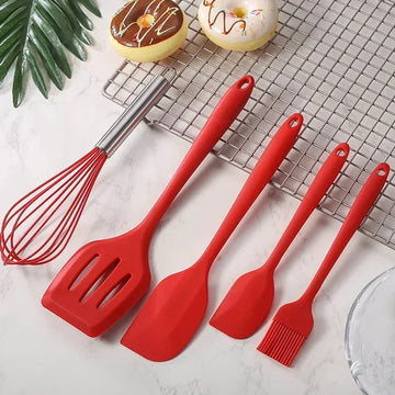 Conjunto de Utensílios de Cozinha Antiaderente de Silicone
